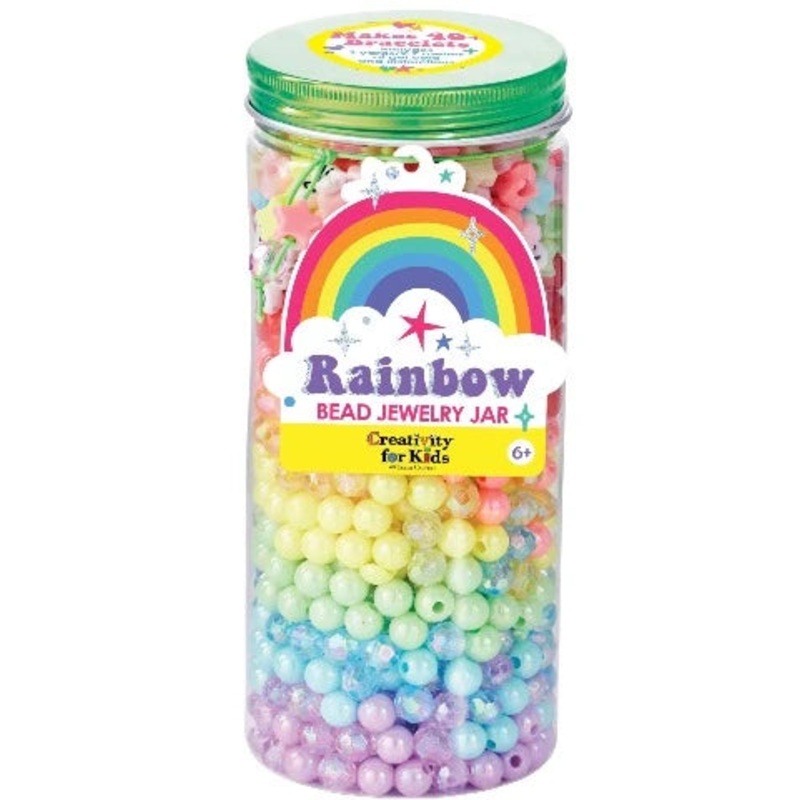 CK RAINBOW BEAD JEWELERY JAR