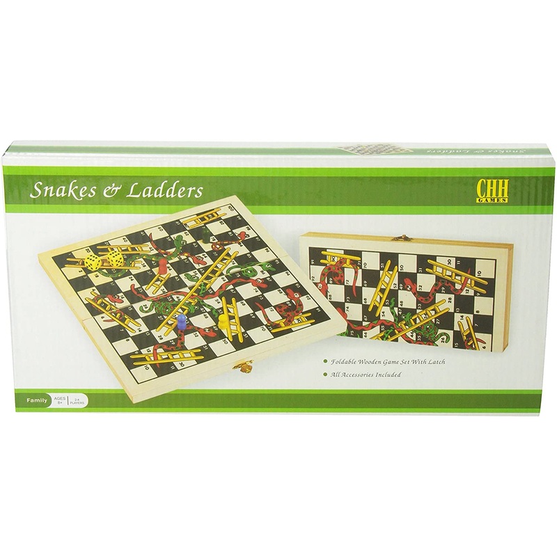 CLASSIC WOODEN SNAKES & LADDERS