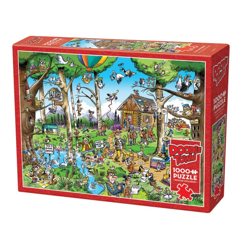 COBBLE HIL 1000 PC DOODLETOWN: BIRDWATCHER'S PARADISE