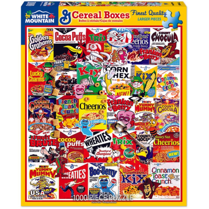 WHITE MOUN 1000 PC CEREAL BOXES