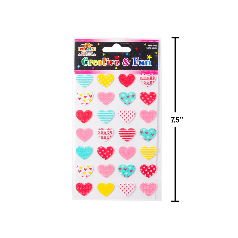 WOODY'S STICKERS CHECKERED HEARTS