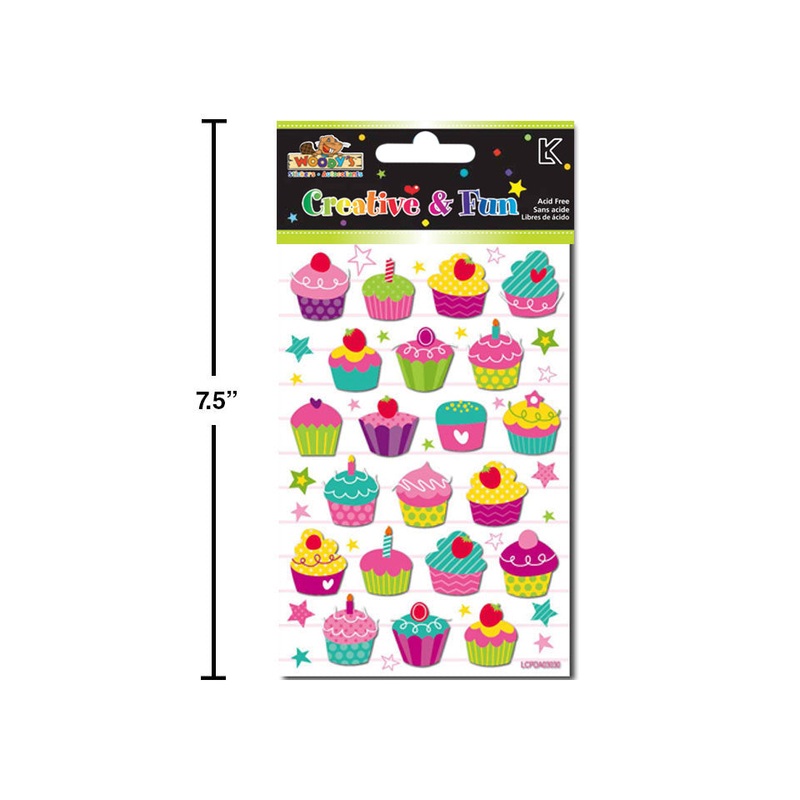 WOODY'S STICKERS CUPCAKE