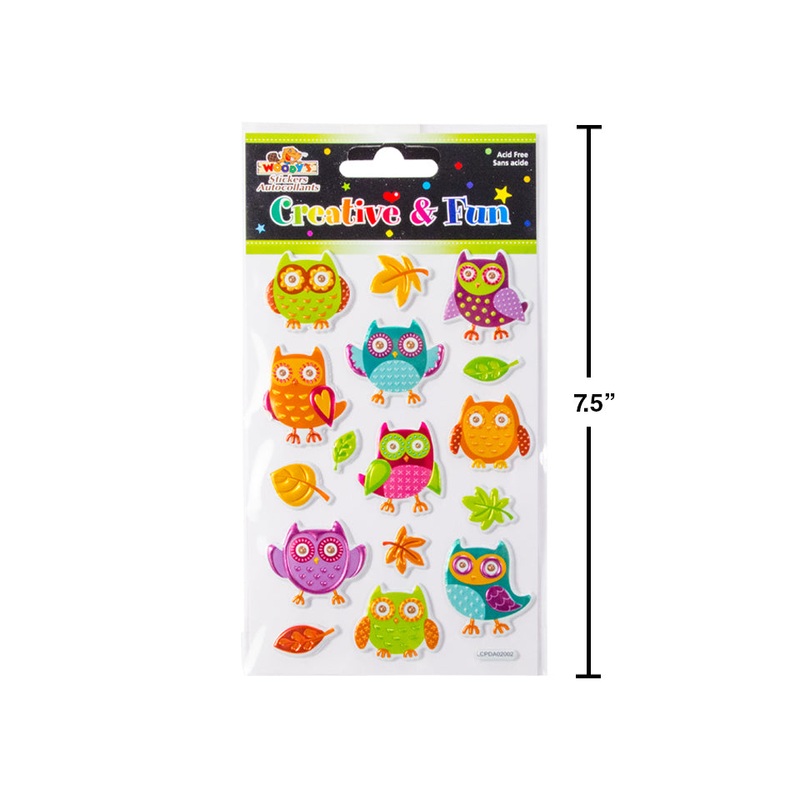 WOODY'S STICKERS OWLS