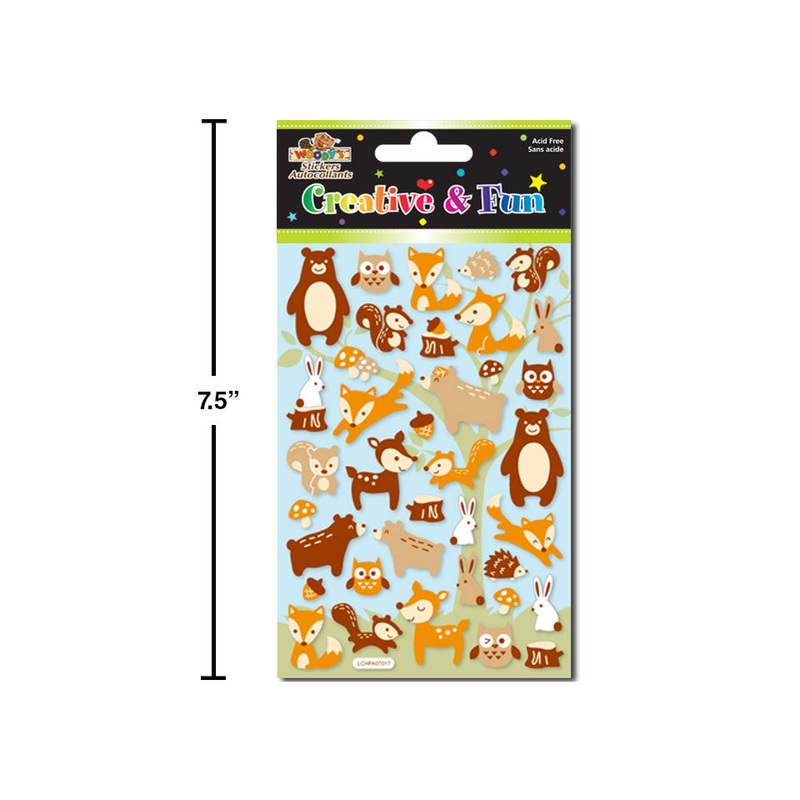 WOODY'S STICKERS WILD ANIMALS