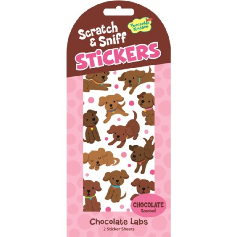 STICKERS-SCRATCH & SNIFF CHOCOLATE LABS