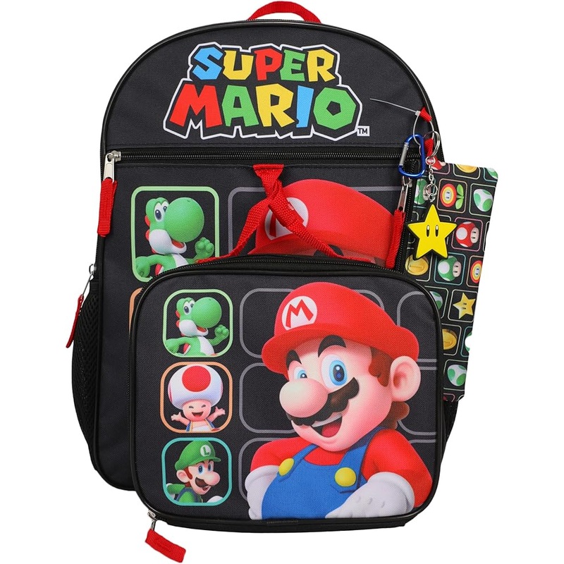 SUPER MARIO 5-PC BACKPACK SET