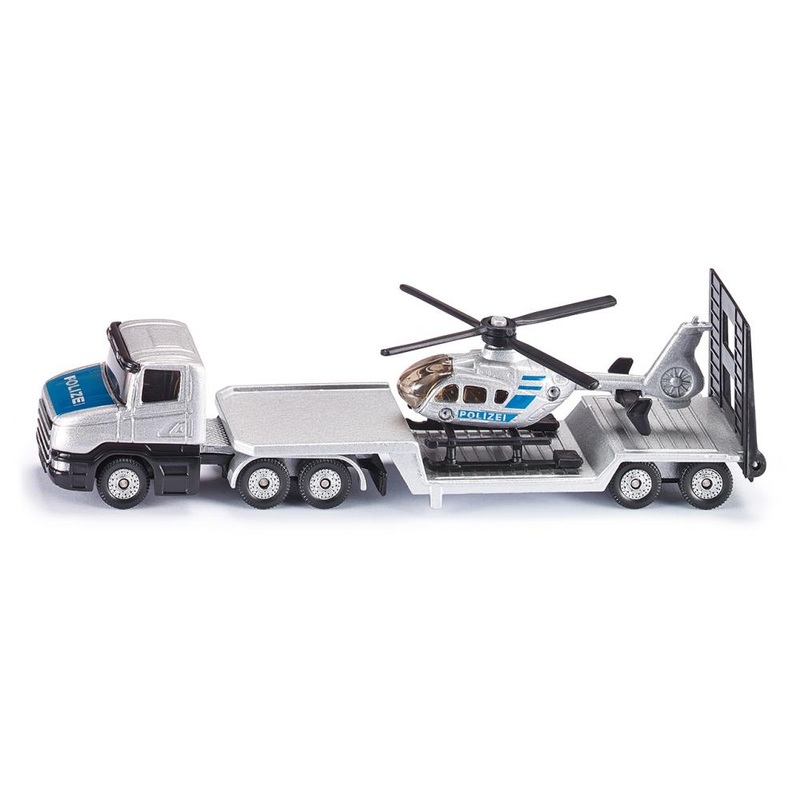 SIKU LOW LOADER WITH HELICOPTER