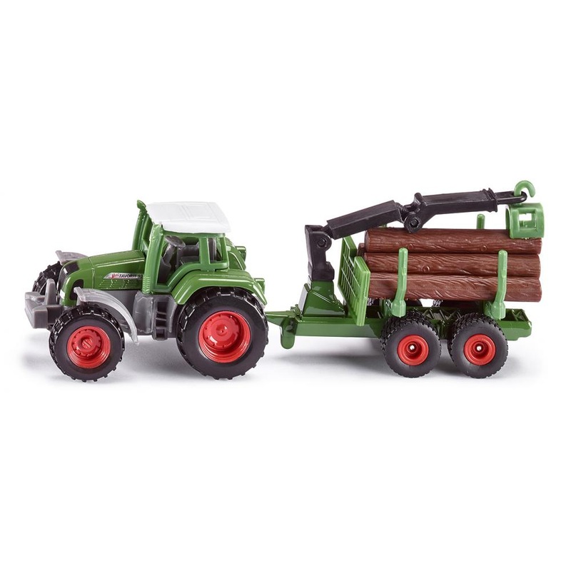 SIKU TRACTOR WITH FORESTRY TRAILER