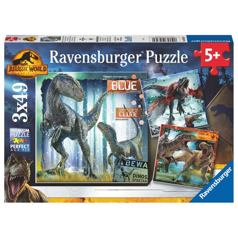 RAVENSBURG 3 X 49 PC JUARASSIC WORLD DOMINION