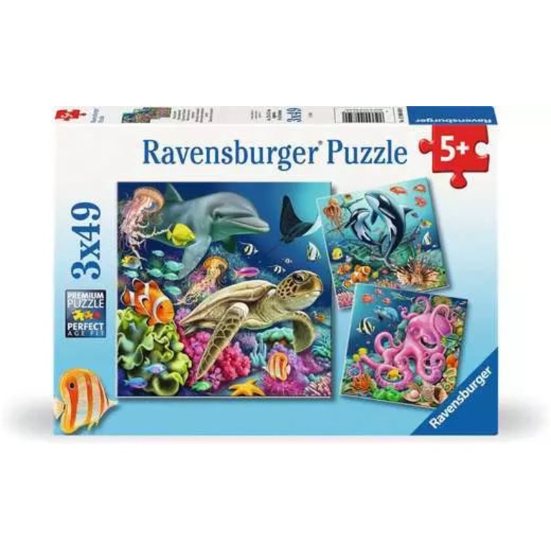 RAVENSBURG 3 X 49 PC UNDERWATER SPLENDOR