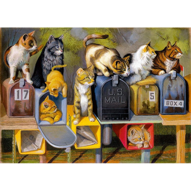 RAVENSBURG 300 LARGE PC CAT'S GOT MAIL