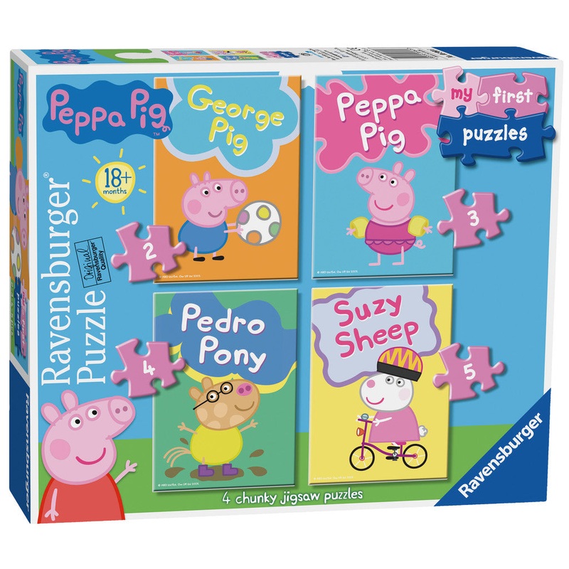 RAVENSBURG MY FIRST 2,3,4,5 PC PEPPA PUZZLES
