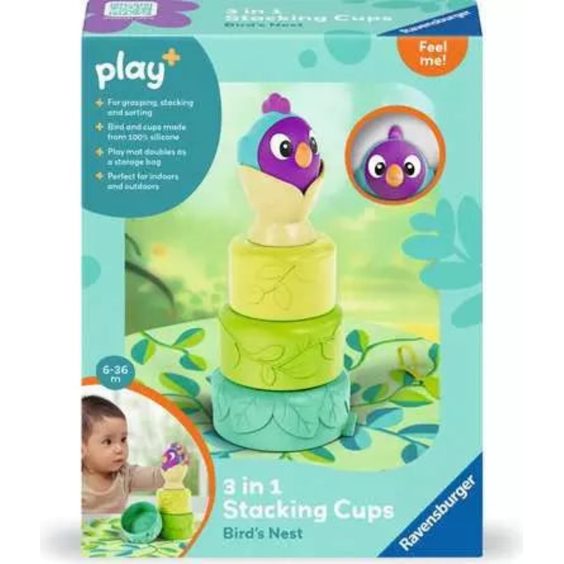 RAVENSBURG PLAY 3-IN-1 STACKING CUPS: BIRD'S NEST