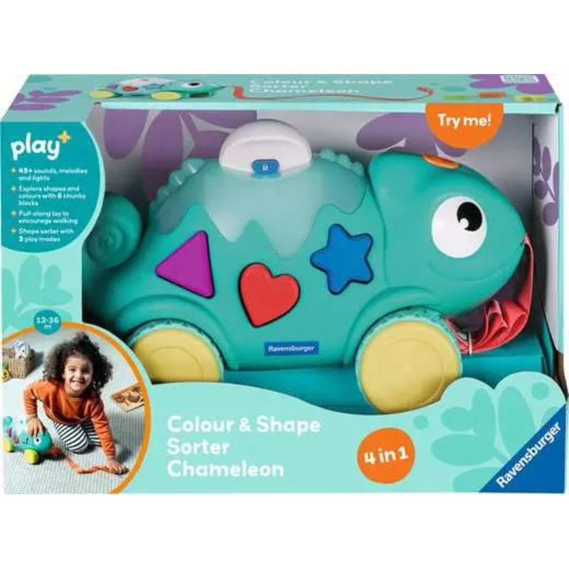 RAVENSBURG PLAY COLOUR & SHAPE SORTER: CHAMELEON