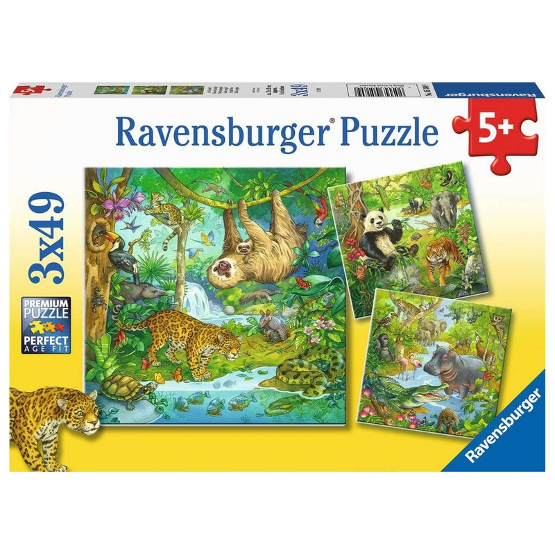 RAVENSBURGER 3X49 PC JUNGLE FUN