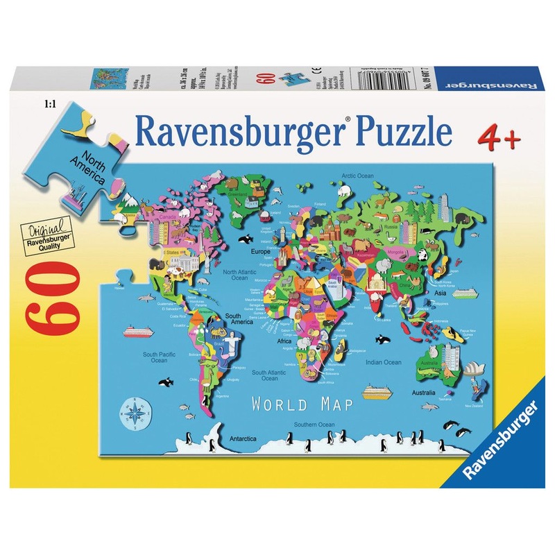 RAVENSBURGER 60 PC WORLD MAP