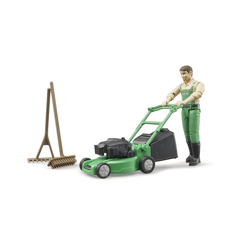 BRUDER GARDENER W/LAWN MOWER