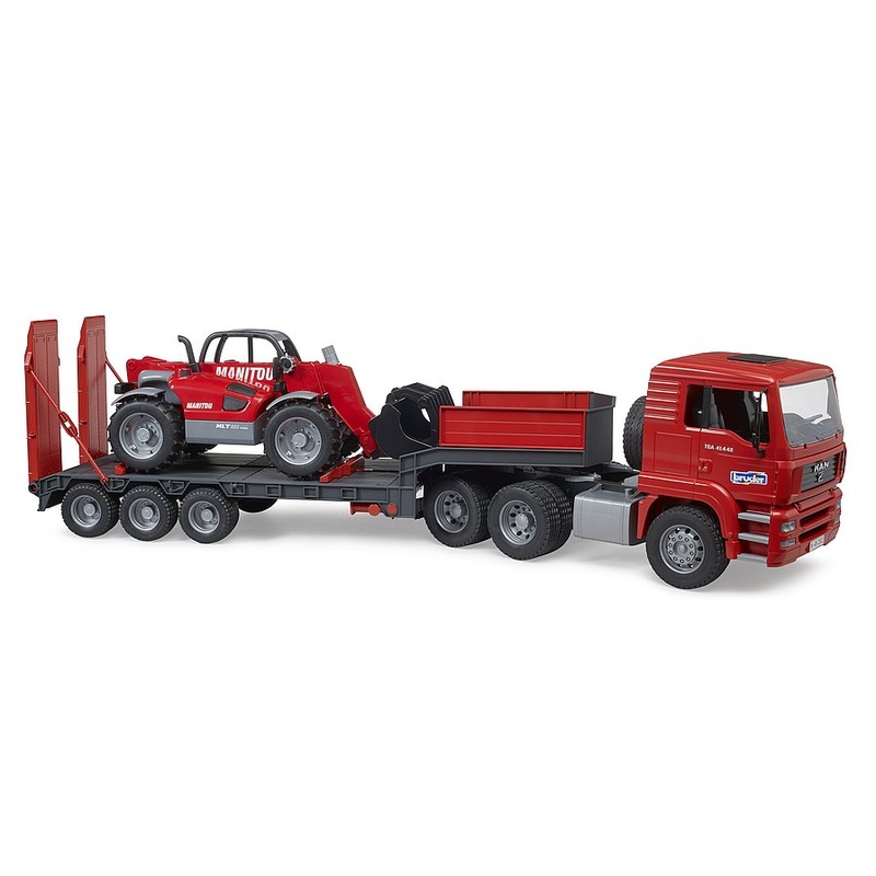 BRUDER MAN TGA LOADER W/ MANITOU TELEHANDLER