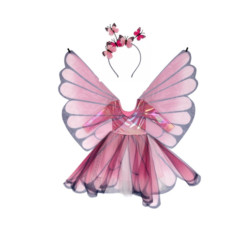 BUTTERFLY TWIRL DRESS W/WINGS SIZE 3-4