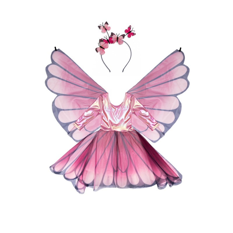 BUTTERFLY TWIRL DRESS W/WINGS SIZE 5-6
