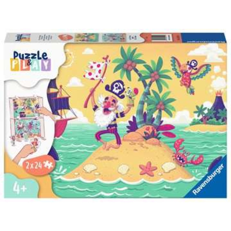 RAVENSBURG 2 X 24 PC PUZZLE & PLAY: PIRATE ADVENTURE