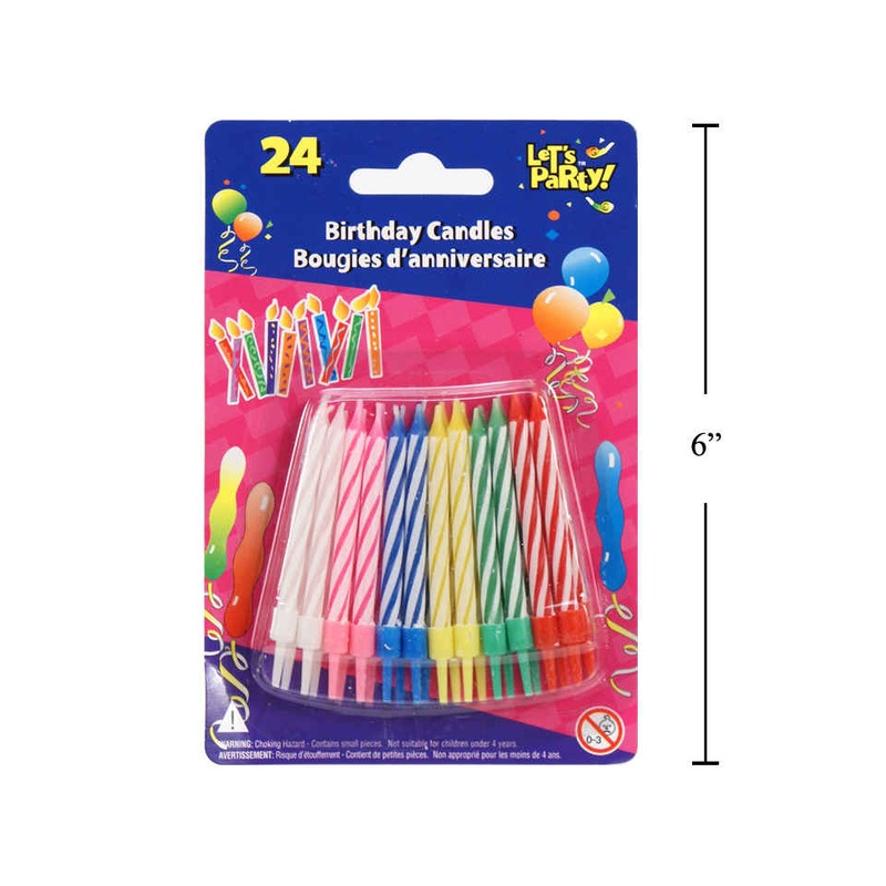 BIRTHDAY CANDLES - 24 PACK