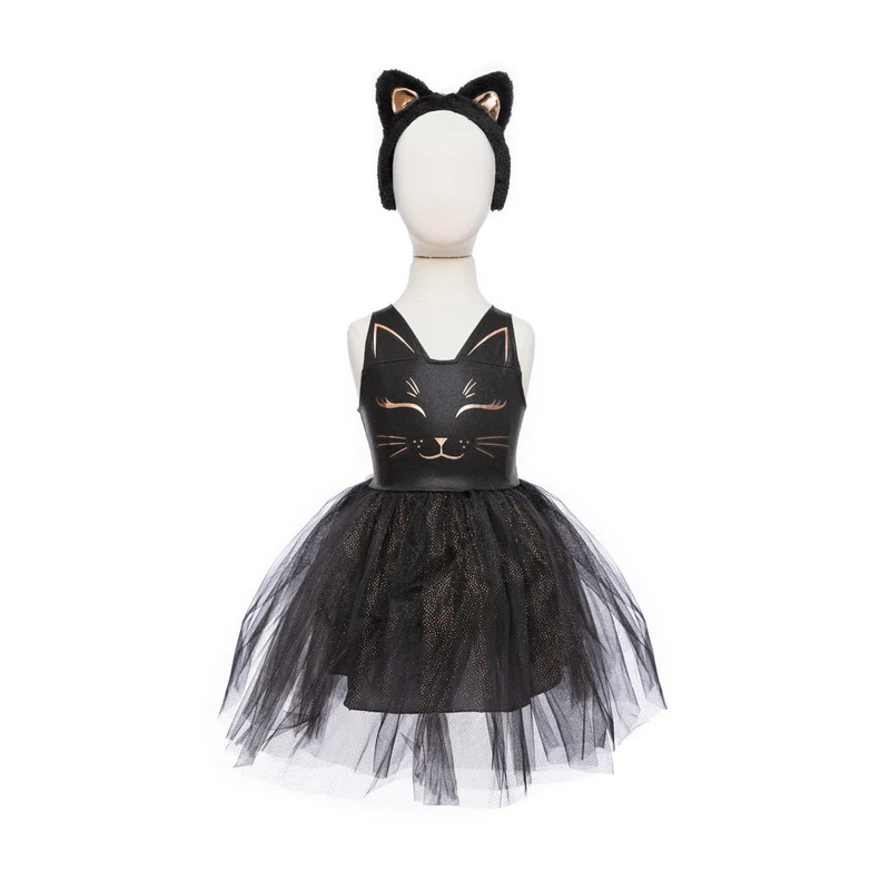 BLACK CAT DRESS & HEADPIECE SIZE 5-6