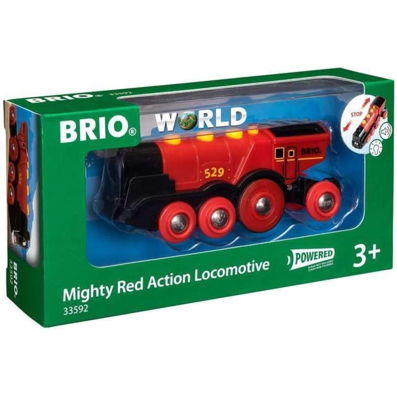 BRIO MIGHTY RED ACTION LOCOMOTIVE