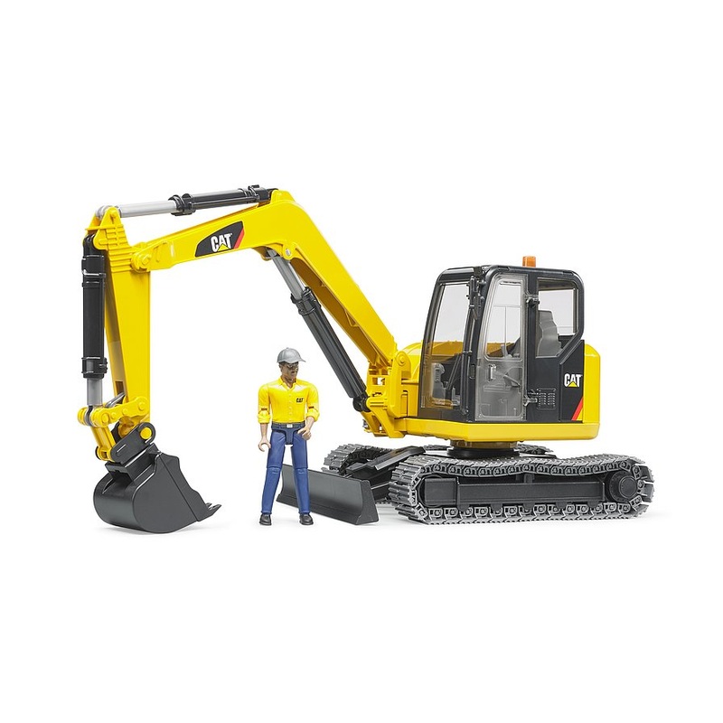 BRUDER CAT MINI EXCAVATOR W/WORKER