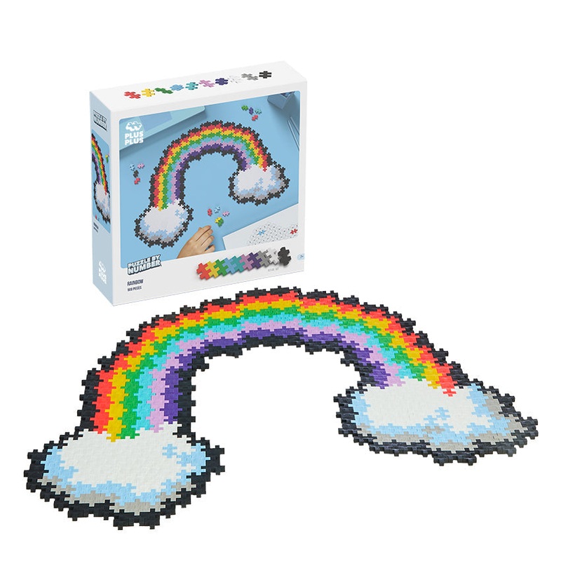 PLUS-PLUS PUZZLE BY NUMBER RAINBOW