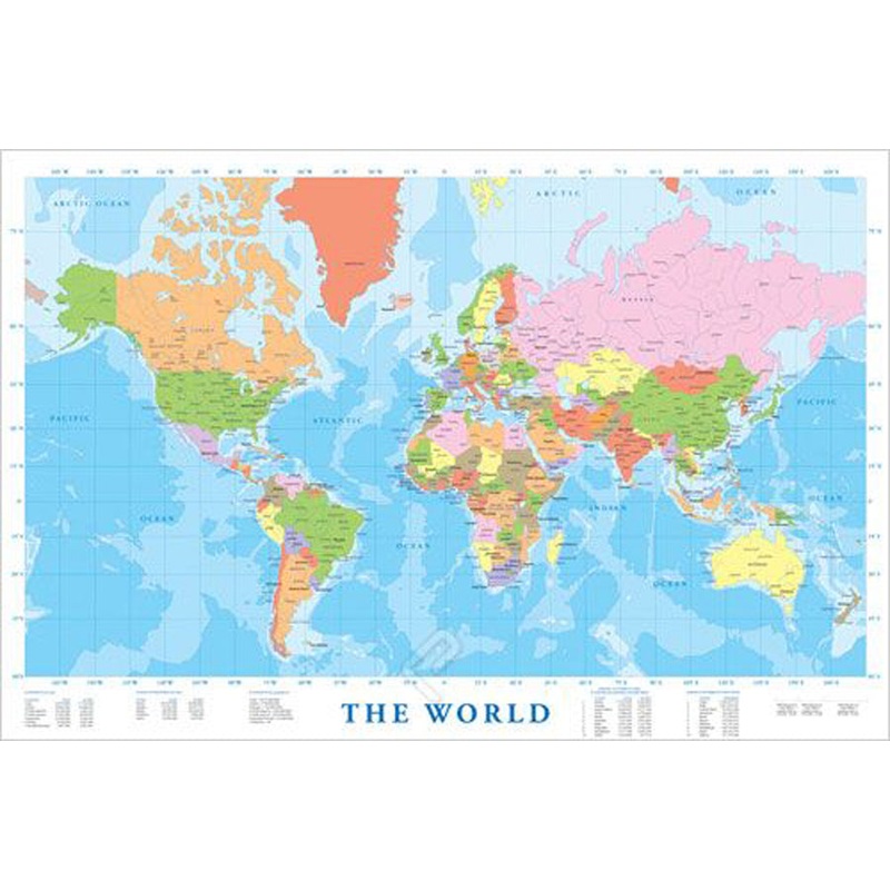 POSTER MAP OF THE WORLD