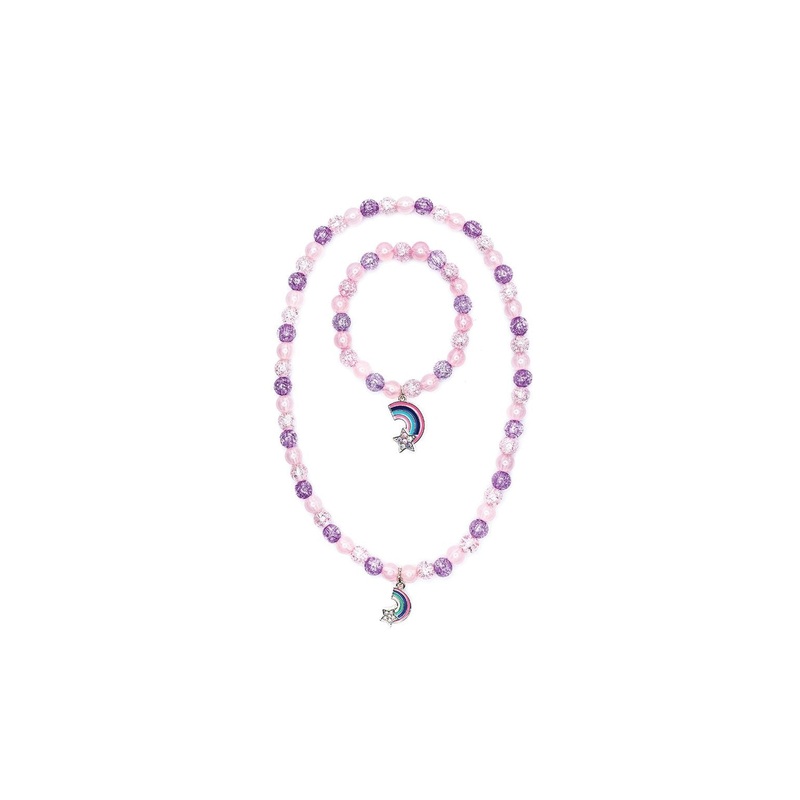 PURPLE RAINBOW NECKLACE/BRACELET