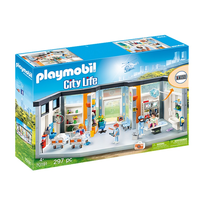 PLAYMOBIL FURNISHED HOSPITAL WING