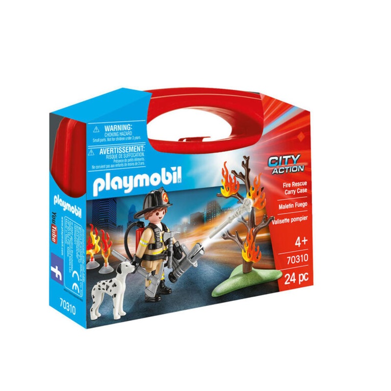 PLAYMOBIL SMALL CARRY CASE FIRE RESCUE