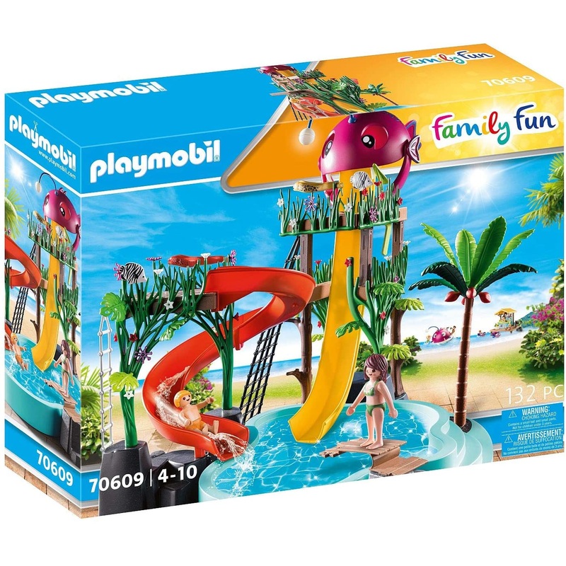 PLAYMOBIL WATER PARK W/SLIDES