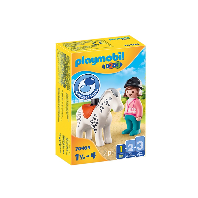 PLAYMOBIL 1.2.3. RIDER W/HORSE