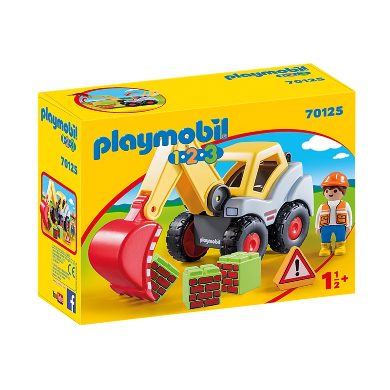 PLAYMOBIL 1.2.3 SHOVEL EXCAVATOR