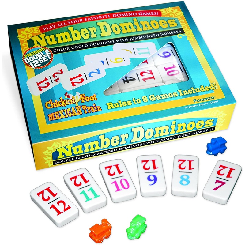 NUMBER DOMINOES DOUBLE 12 SET