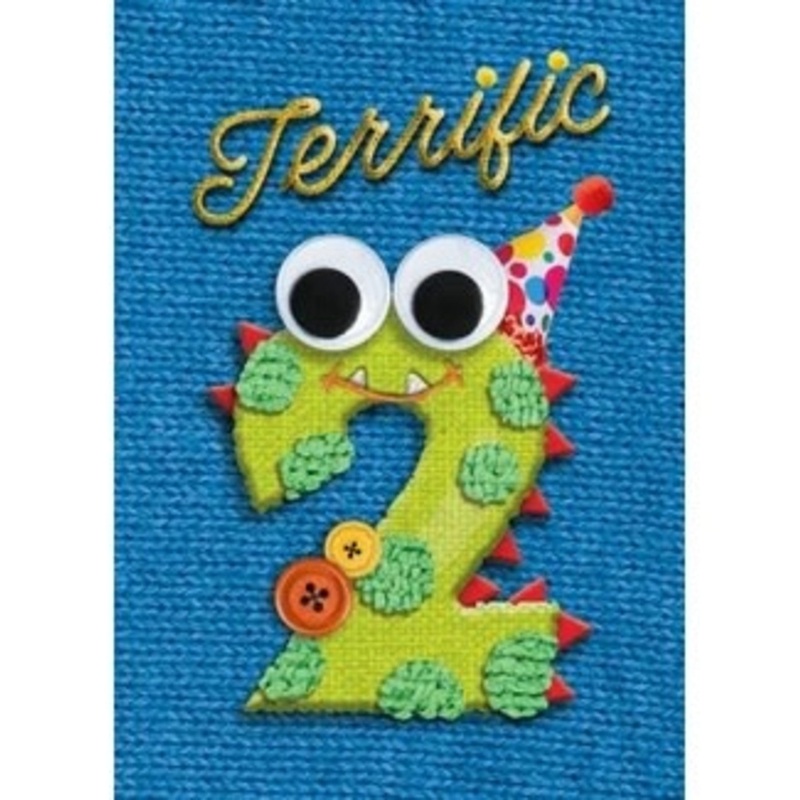 KNITTED TWO BIRTHDAY CARD