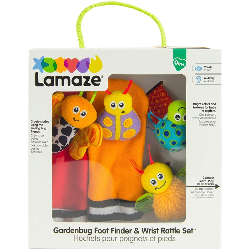 LAMAZE GARDENBUG FOOT FINDER AND WRIST RATTLE SET