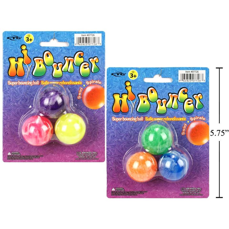 35MM 3 PC SWIRLBOUNCY BALL