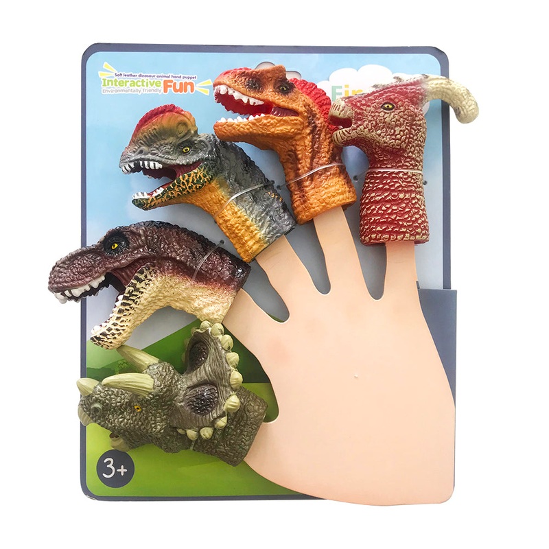 5 PC DINO FINGER PUPPET