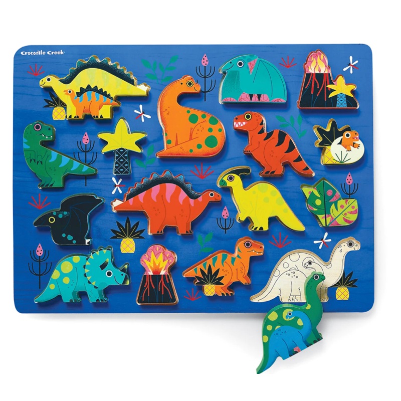Dinosaur Wood Puzzle Playset