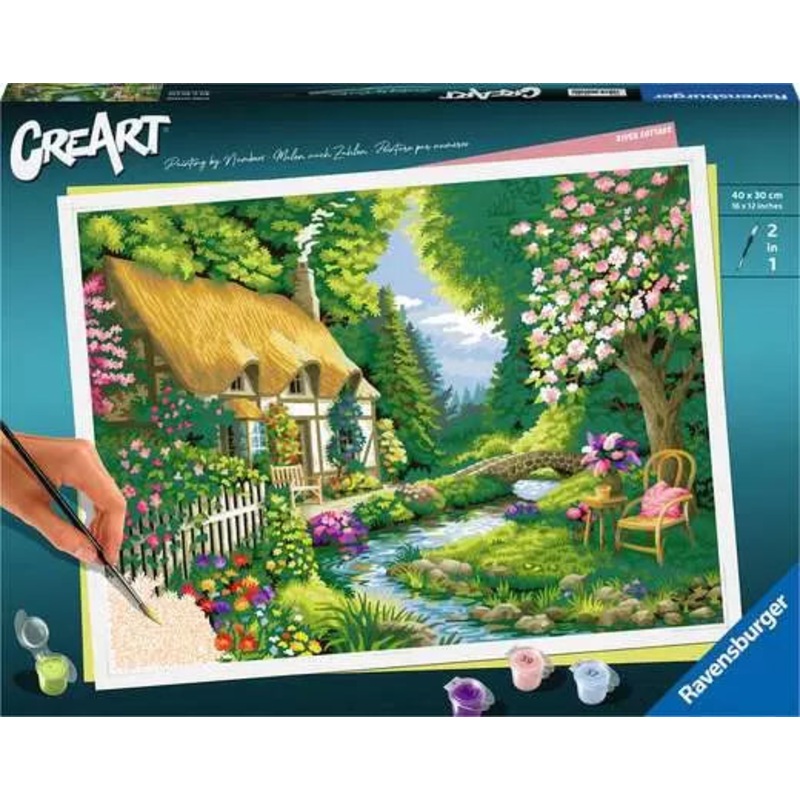 CreArt Painting by Numbers River Cottage
