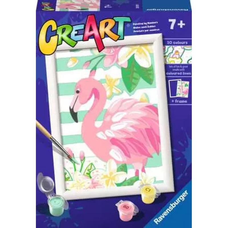 CreArt Painting by Numbers Think Pink Flamingo