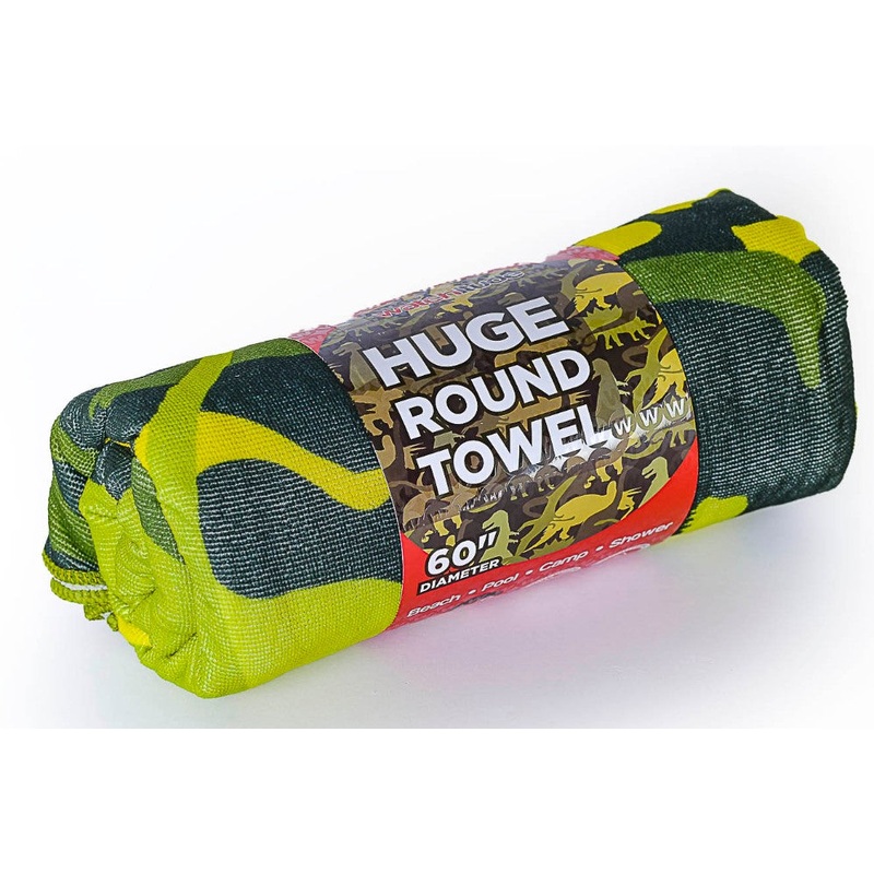 Dino Camo Round Towel