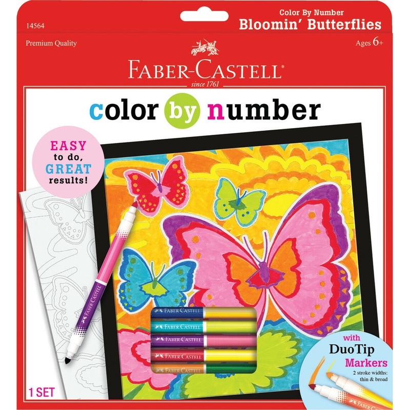 Color By Number Bloomin' Butterflies