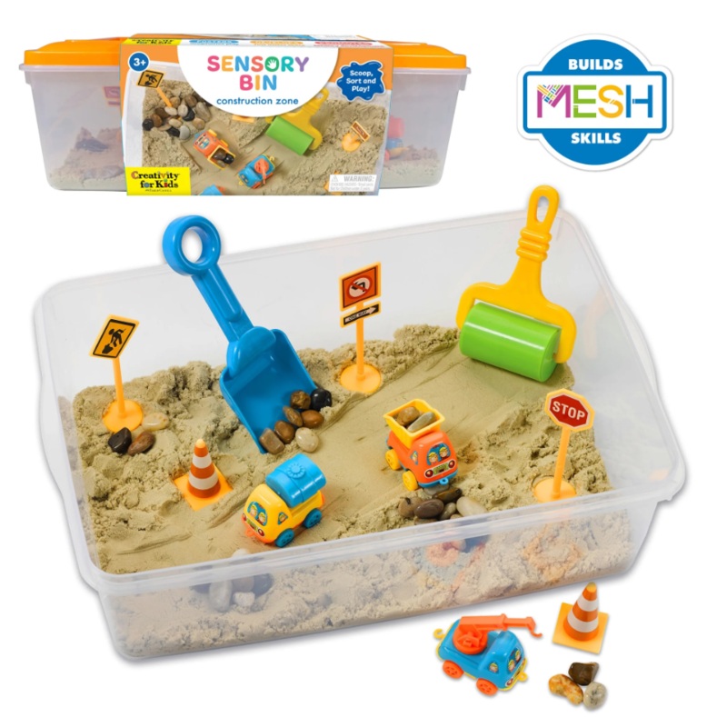 Construction Zone Sensory Bin
