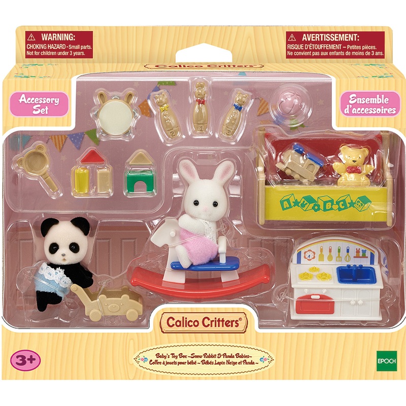 Calico Critters Baby's Toy Box - Snow Rabbit & Panda Babies