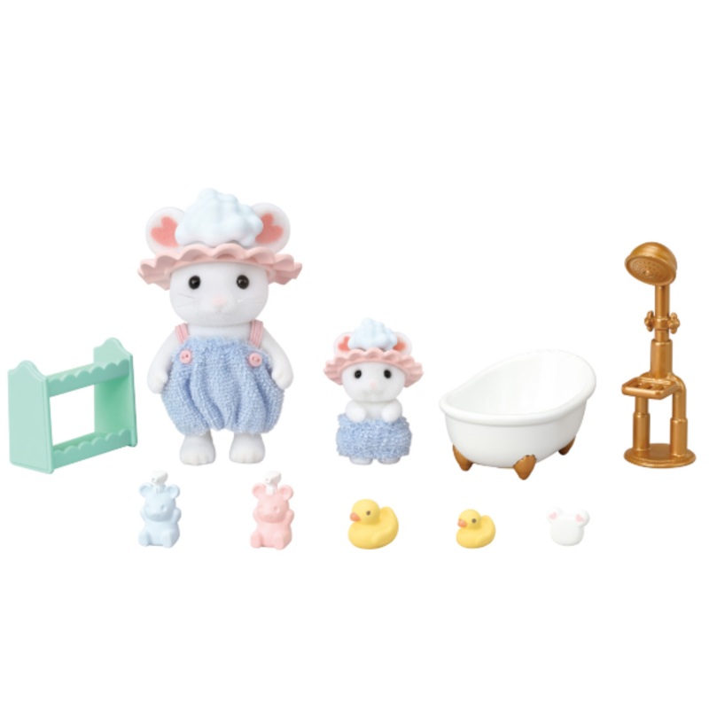 Calico Critters Bathtime Bubble Siblings